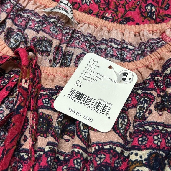 Free People Bali Mariposa Slip Mini Dress XS NWT - Picture 3 of 6